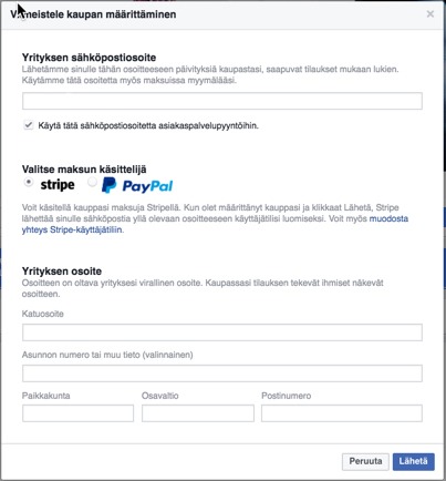 facebook-kauppa maksut