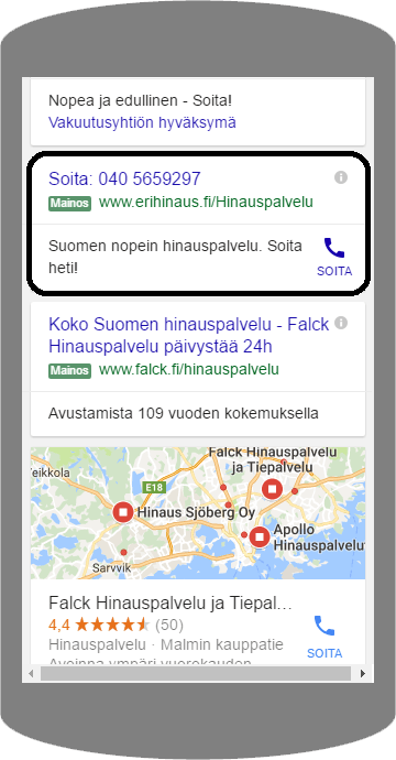 mobiilihakutulokset